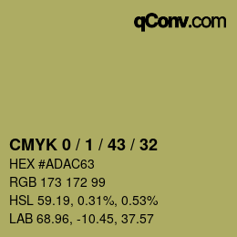 Color code: CMYK 0 / 1 / 43 / 32 | qconv.com