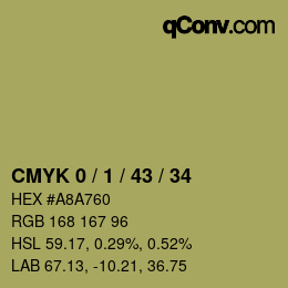 Color code: CMYK 0 / 1 / 43 / 34 | qconv.com