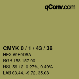 Color code: CMYK 0 / 1 / 43 / 38 | qconv.com