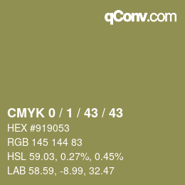 Color code: CMYK 0 / 1 / 43 / 43 | qconv.com