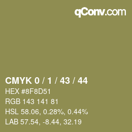 Color code: CMYK 0 / 1 / 43 / 44 | qconv.com