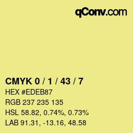 Color code: CMYK 0 / 1 / 43 / 7 | qconv.com