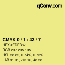 Color code: CMYK 0 / 1 / 43 / 7 | qconv.com