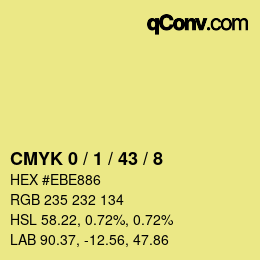 Color code: CMYK 0 / 1 / 43 / 8 | qconv.com