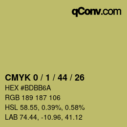Color code: CMYK 0 / 1 / 44 / 26 | qconv.com