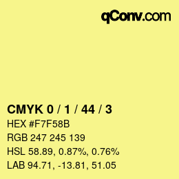 Color code: CMYK 0 / 1 / 44 / 3 | qconv.com