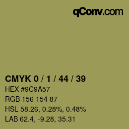 Color code: CMYK 0 / 1 / 44 / 39 | qconv.com