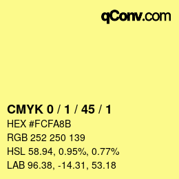 Color code: CMYK 0 / 1 / 45 / 1 | qconv.com