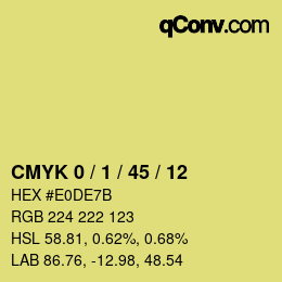 Color code: CMYK 0 / 1 / 45 / 12 | qconv.com