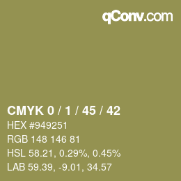 Color code: CMYK 0 / 1 / 45 / 42 | qconv.com