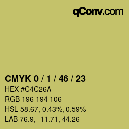 Color code: CMYK 0 / 1 / 46 / 23 | qconv.com
