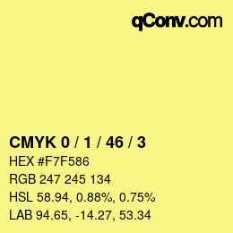 Color code: CMYK 0 / 1 / 46 / 3 | qconv.com