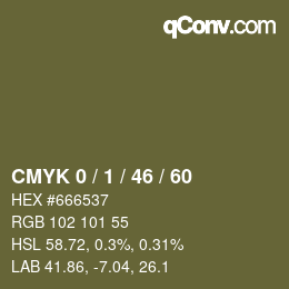 Color code: CMYK 0 / 1 / 46 / 60 | qconv.com