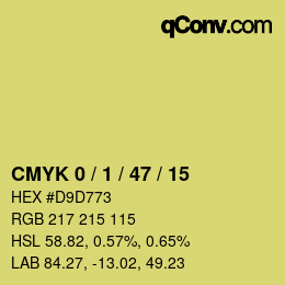 Color code: CMYK 0 / 1 / 47 / 15 | qconv.com