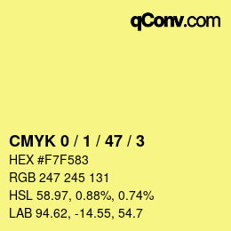 Color code: CMYK 0 / 1 / 47 / 3 | qconv.com