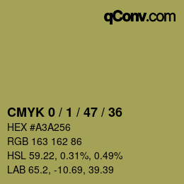 Color code: CMYK 0 / 1 / 47 / 36 | qconv.com