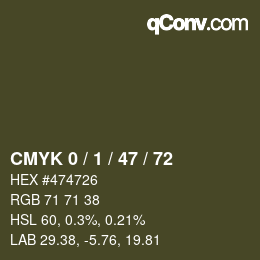 Color code: CMYK 0 / 1 / 47 / 72 | qconv.com