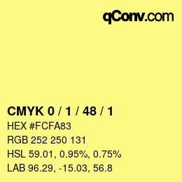 Color code: CMYK 0 / 1 / 48 / 1 | qconv.com