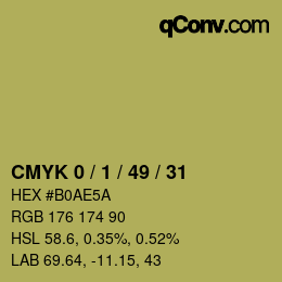 Color code: CMYK 0 / 1 / 49 / 31 | qconv.com