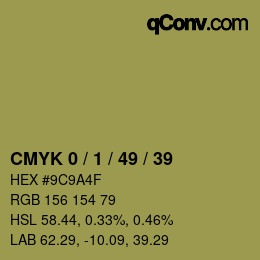 Color code: CMYK 0 / 1 / 49 / 39 | qconv.com