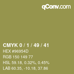 Color code: CMYK 0 / 1 / 49 / 41 | qconv.com