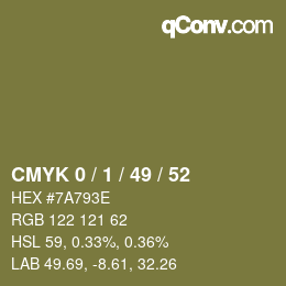 Color code: CMYK 0 / 1 / 49 / 52 | qconv.com
