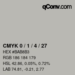 Color code: CMYK 0 / 1 / 4 / 27 | qconv.com