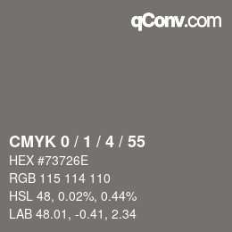 Color code: CMYK 0 / 1 / 4 / 55 | qconv.com