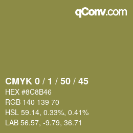 Color code: CMYK 0 / 1 / 50 / 45 | qconv.com