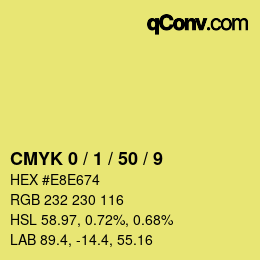 Color code: CMYK 0 / 1 / 50 / 9 | qconv.com