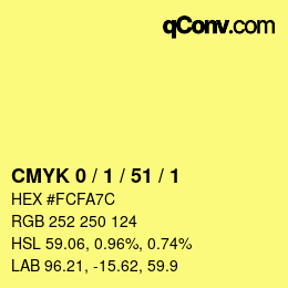 Color code: CMYK 0 / 1 / 51 / 1 | qconv.com