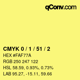 Color code: CMYK 0 / 1 / 51 / 2 | qconv.com