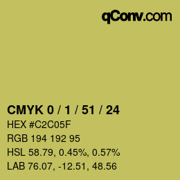 颜色代码: CMYK 0 / 1 / 51 / 24 | qconv.com
