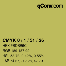 Color code: CMYK 0 / 1 / 51 / 26 | qconv.com