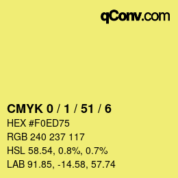 Color code: CMYK 0 / 1 / 51 / 6 | qconv.com