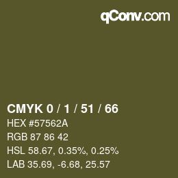 Color code: CMYK 0 / 1 / 51 / 66 | qconv.com