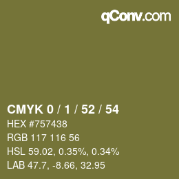 Color code: CMYK 0 / 1 / 52 / 54 | qconv.com