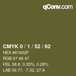 Color code: CMYK 0 / 1 / 52 / 62 | qconv.com