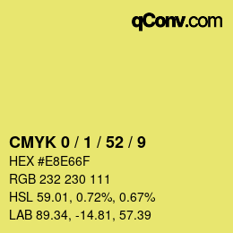 Color code: CMYK 0 / 1 / 52 / 9 | qconv.com