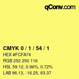 Color code: CMYK 0 / 1 / 54 / 1 | qconv.com