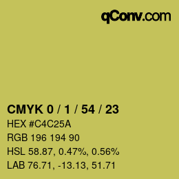 颜色代码: CMYK 0 / 1 / 54 / 23 | qconv.com
