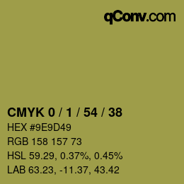 カラーコード: CMYK 0 / 1 / 54 / 38 | qconv.com