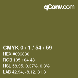 カラーコード: CMYK 0 / 1 / 54 / 59 | qconv.com