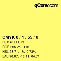 Color code: CMYK 0 / 1 / 55 / 0 | qconv.com