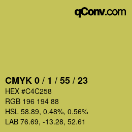 Color code: CMYK 0 / 1 / 55 / 23 | qconv.com