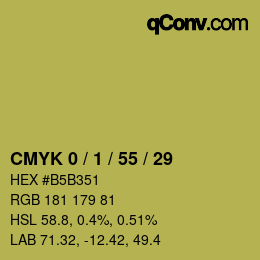 カラーコード: CMYK 0 / 1 / 55 / 29 | qconv.com