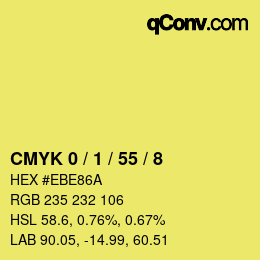 Farbcode: CMYK 0 / 1 / 55 / 8 | qconv.com