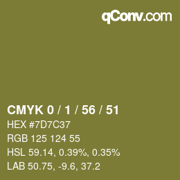 Color code: CMYK 0 / 1 / 56 / 51 | qconv.com