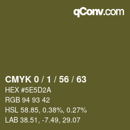 Color code: CMYK 0 / 1 / 56 / 63 | qconv.com