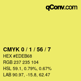 Color code: CMYK 0 / 1 / 56 / 7 | qconv.com